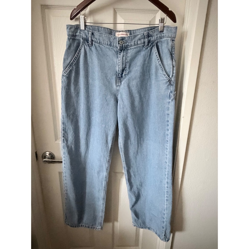 Lucky Brand Carpenter Pants Light Wash Denim Straight Leg Jeans 12/31 R